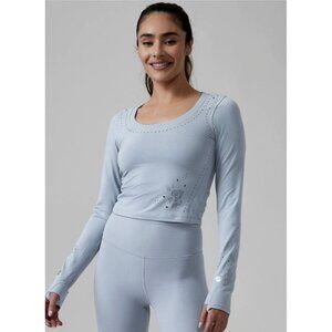 NWT Athleta Shanti Eyelet Top size Small